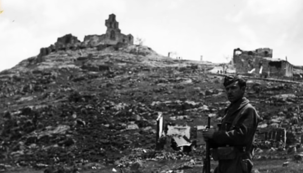 Santuario destruido tras asedio republicano