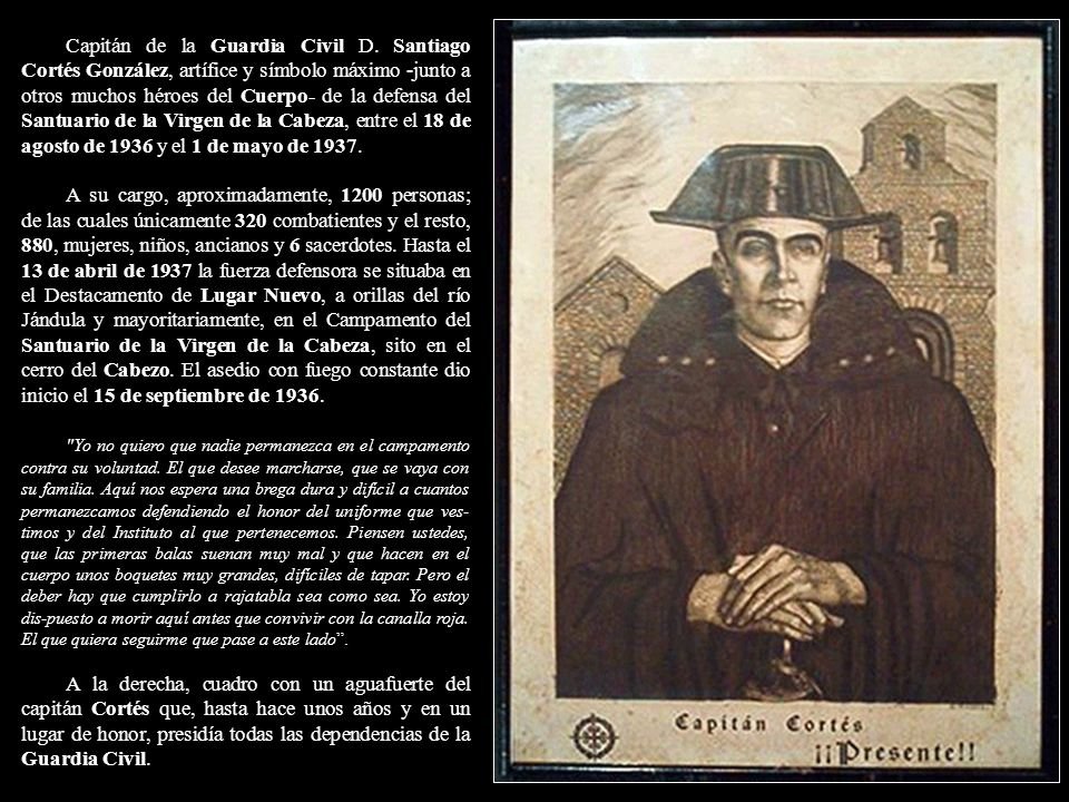 capitán Cortés Guardia Civil Santuario Virgen de la Cabeza