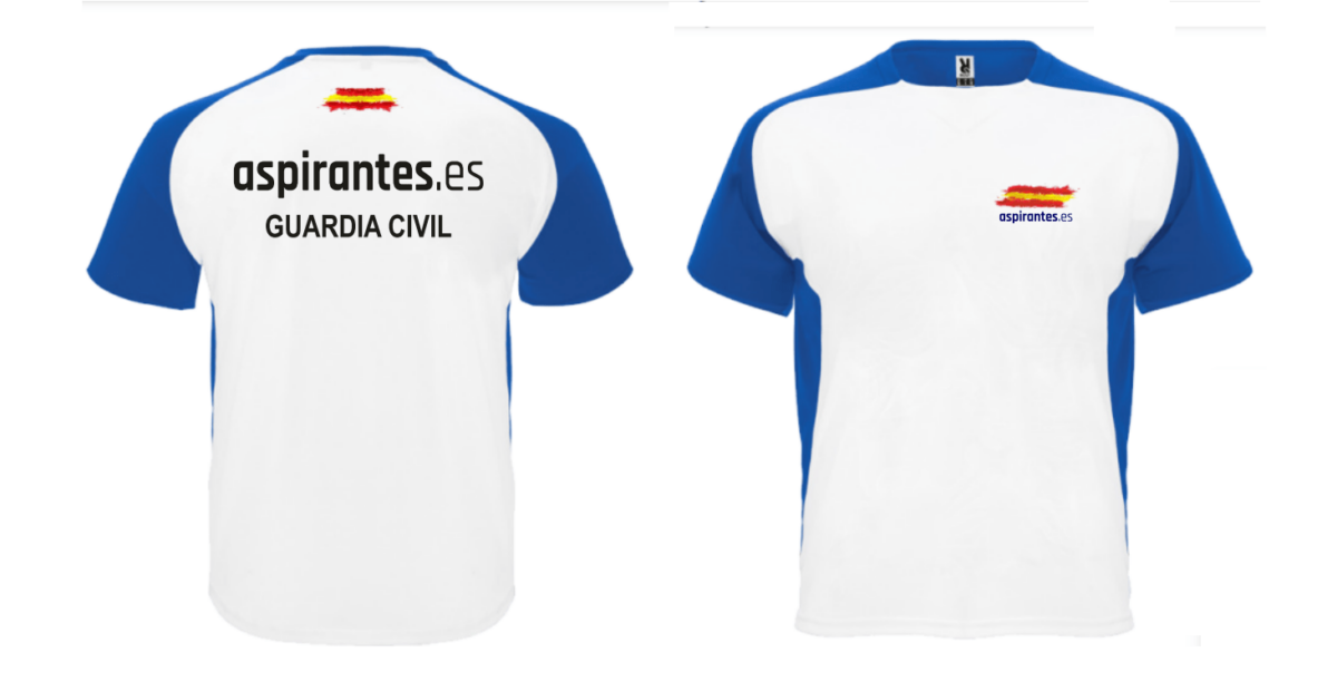 camiseta azul claro opositor guardia civil